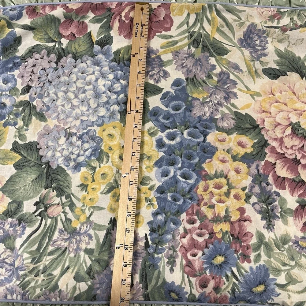 Glynda Turley's Flower‎ Garden 3 Pillow Shams King Eyelet Ruffle Cottage Shabby